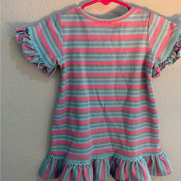 Stellybelly Toddler Girls Bunny Dress - 24 month Love Easter Pink Blue - Picture 4 of 4